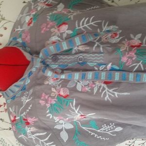Beautifully Embroidered Boho Shirt